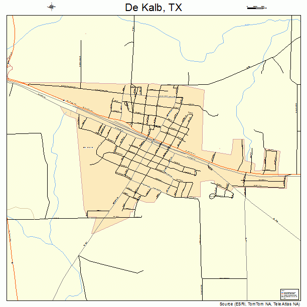 De Kalb, TX street map