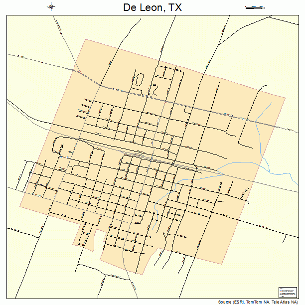 De Leon, TX street map