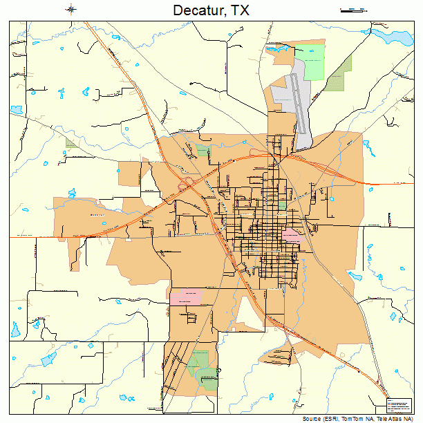 Decatur, TX street map