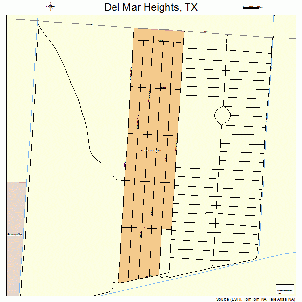 Del Mar Heights, TX street map