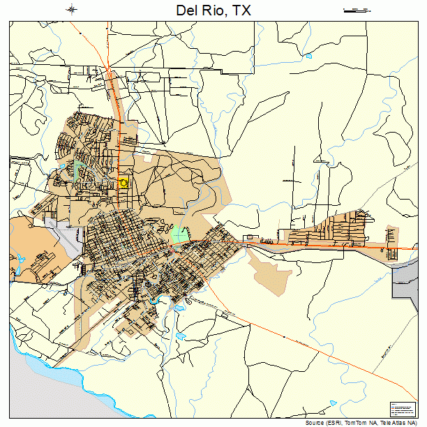 Del Rio, TX street map