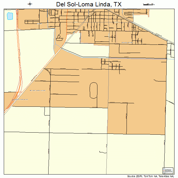 Del Sol-Loma Linda, TX street map