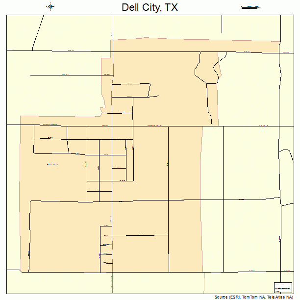 Dell City, TX street map