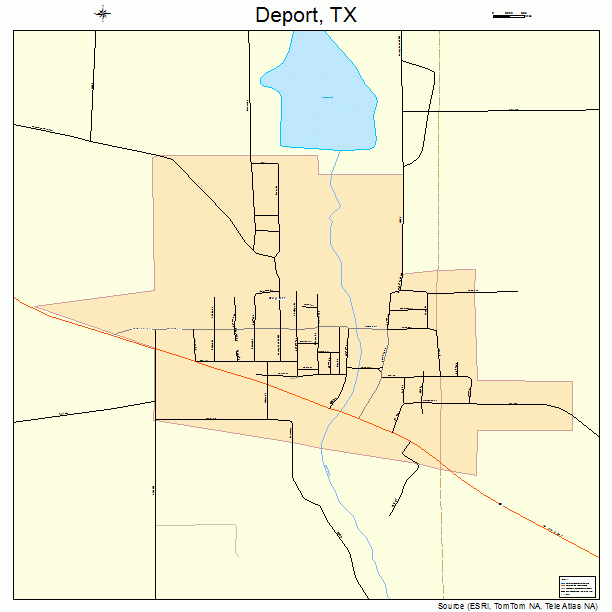 Deport, TX street map