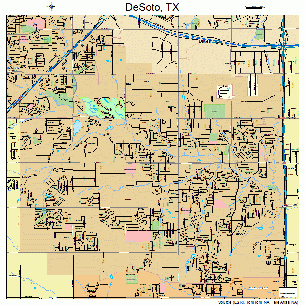 DeSoto, TX street map