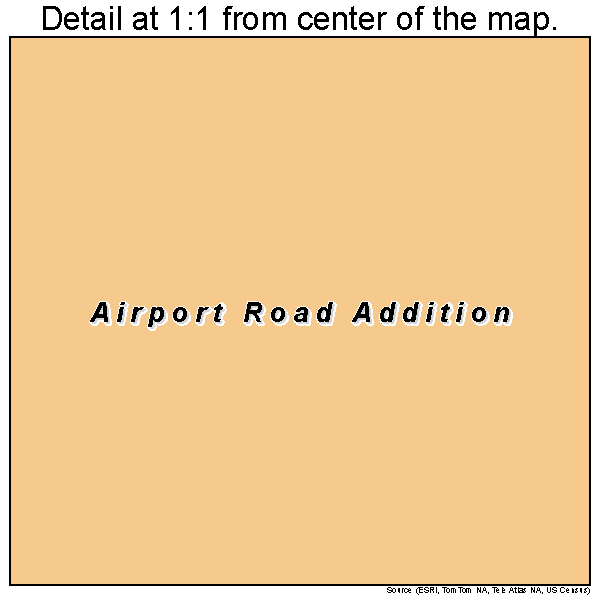Airport Road Addition, Texas road map detail