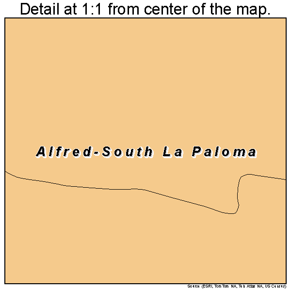 Alfred-South La Paloma, Texas road map detail