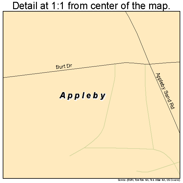 Appleby, Texas road map detail