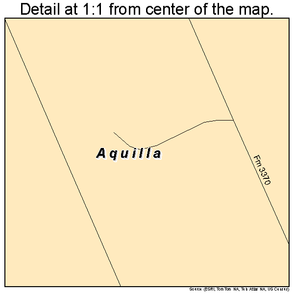 Aquilla, Texas road map detail