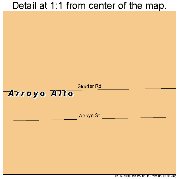 Arroyo Alto, Texas road map detail