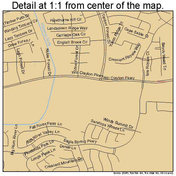 Atascocita, Texas road map detail
