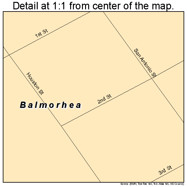 Balmorhea, Texas road map detail