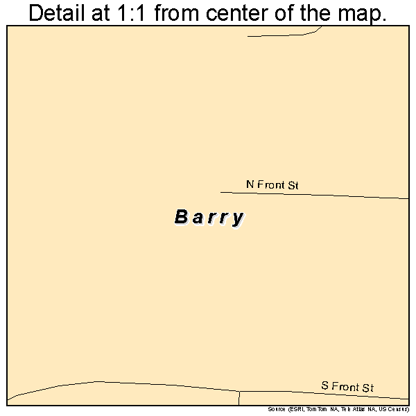 Barry, Texas road map detail