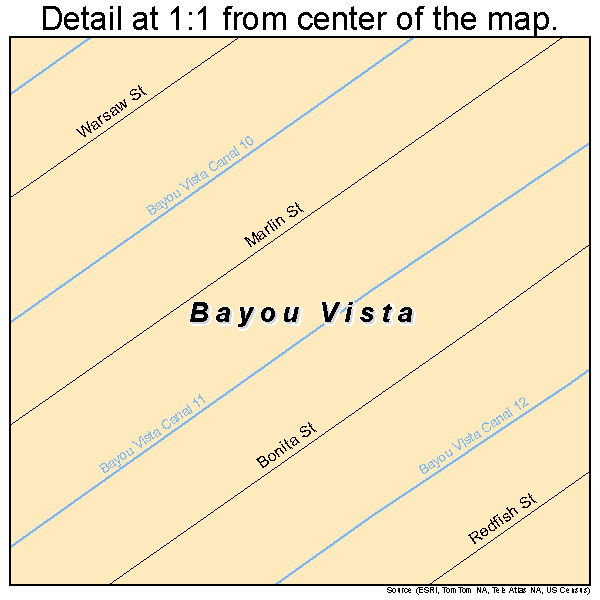 Bayou Vista, Texas road map detail