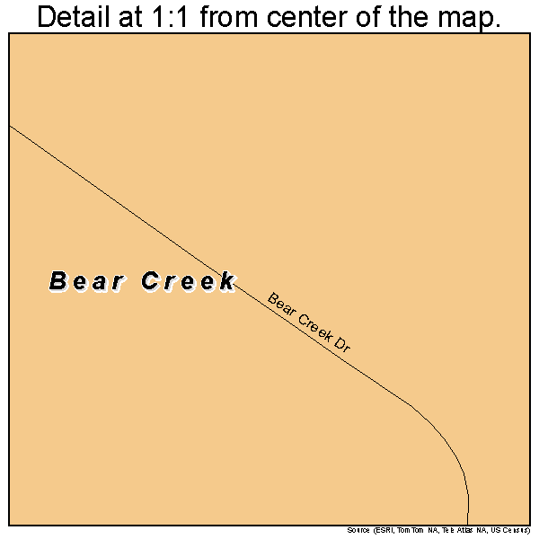 Bear Creek, Texas road map detail