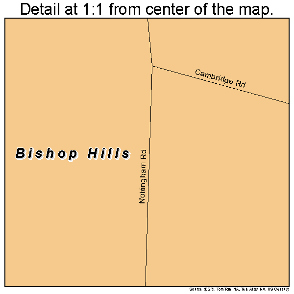 Bishop Hills, Texas road map detail