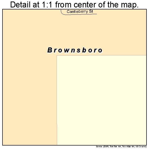 Brownsboro, Texas road map detail