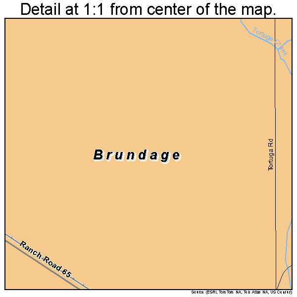 Brundage, Texas road map detail