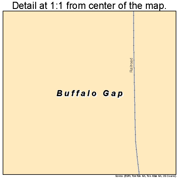 Buffalo Gap, Texas road map detail