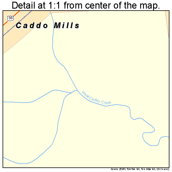 Caddo Mills, Texas road map detail