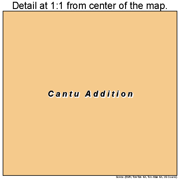 Cantu Addition, Texas road map detail