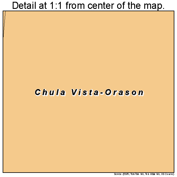 Chula Vista-Orason, Texas road map detail