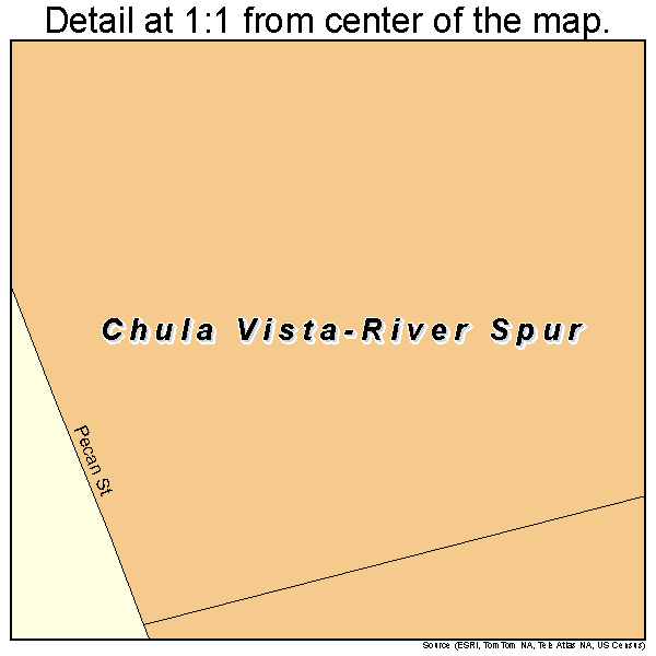 Chula Vista-River Spur, Texas road map detail