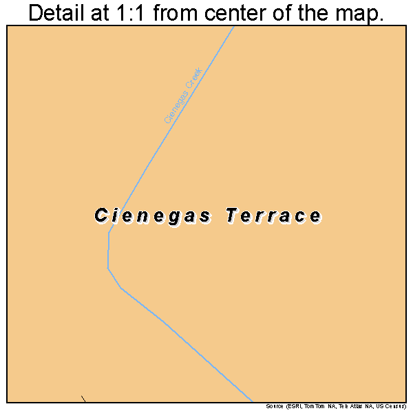 Cienegas Terrace, Texas road map detail