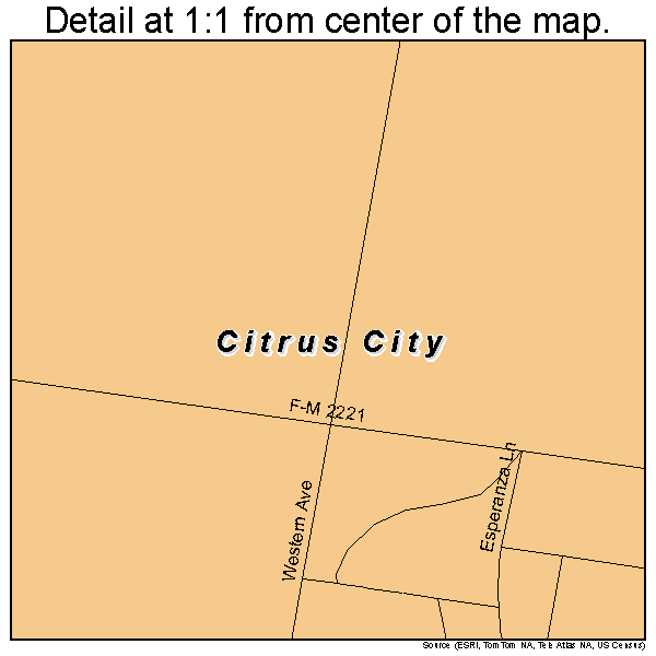 Citrus City, Texas road map detail