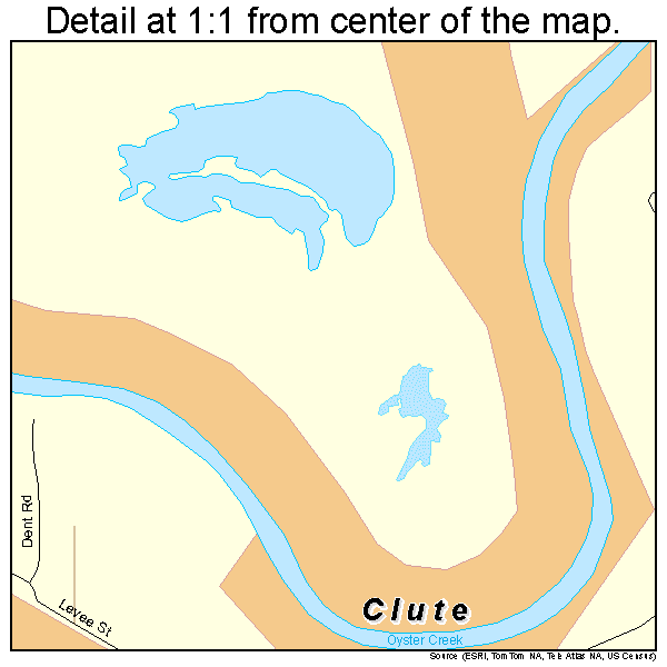 Clute, Texas road map detail