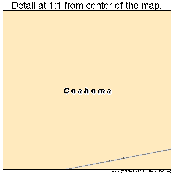 Coahoma, Texas road map detail