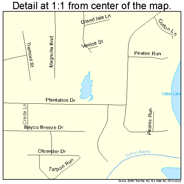 Cove, Texas road map detail