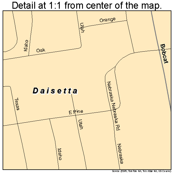 Daisetta, Texas road map detail