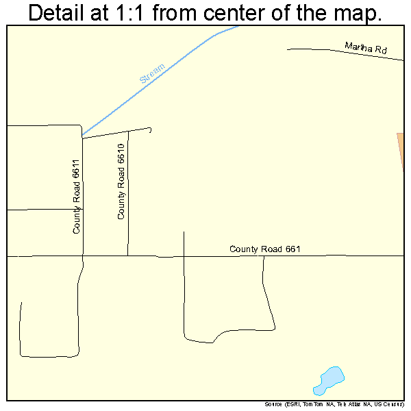 Dayton, Texas road map detail