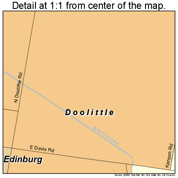 Doolittle, Texas road map detail