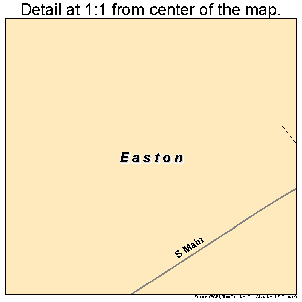Easton, Texas road map detail