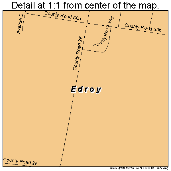 Edroy, Texas road map detail