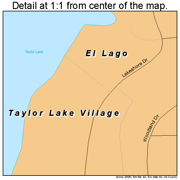 El Lago, Texas road map detail