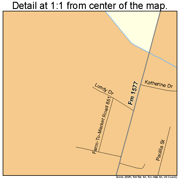 Encantada-Ranchito El Calaboz, Texas road map detail