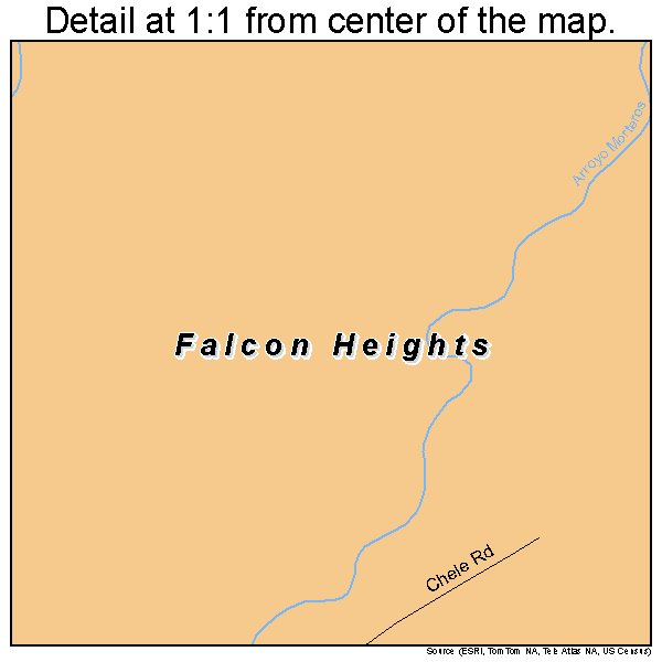 Falcon Heights, Texas road map detail
