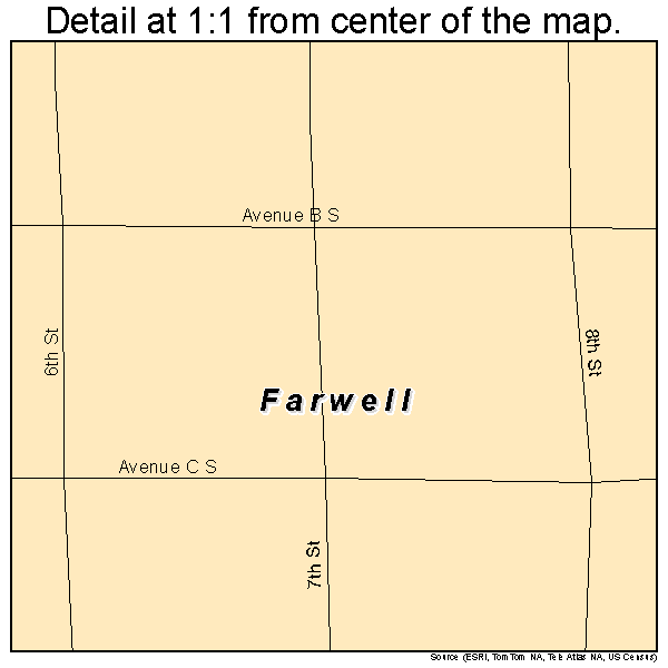 Farwell, Texas road map detail