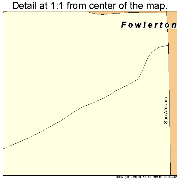 Fowlerton, Texas road map detail