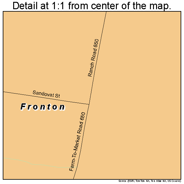 Fronton, Texas road map detail
