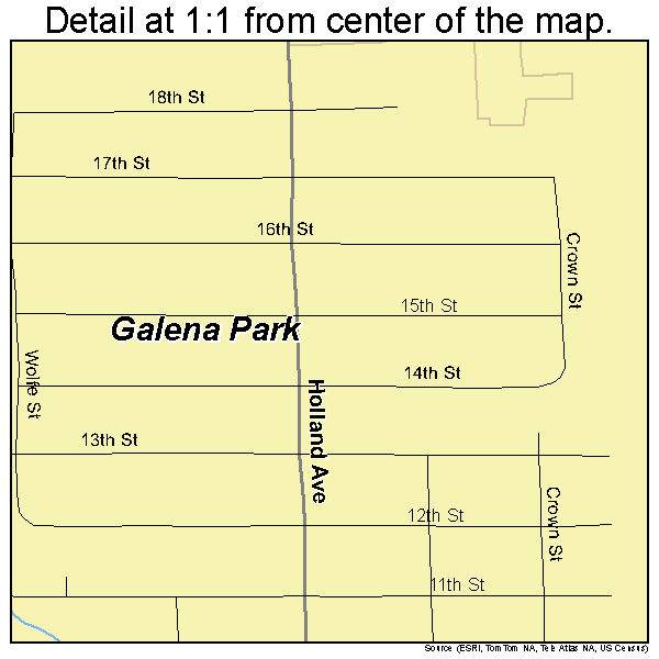 Galena Park, Texas road map detail