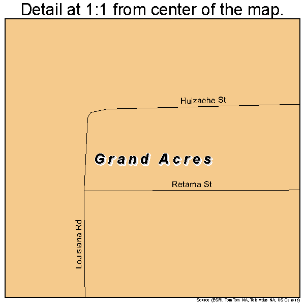 Grand Acres, Texas road map detail