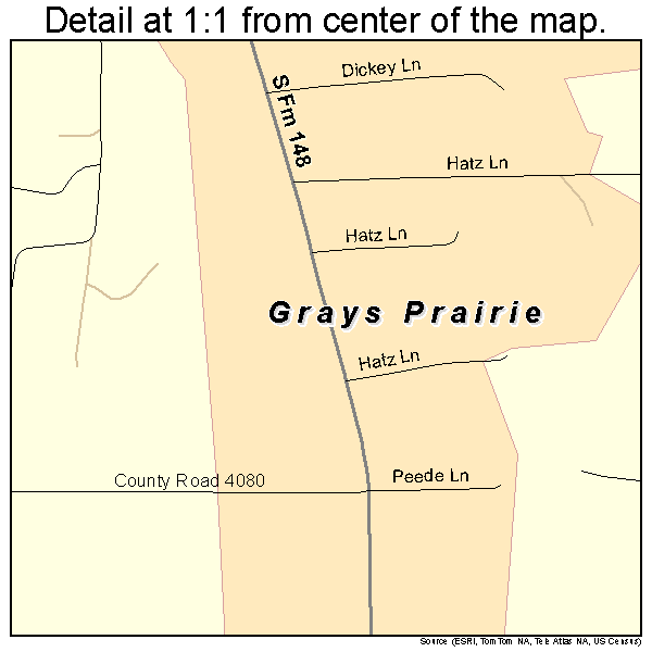 Grays Prairie, Texas road map detail