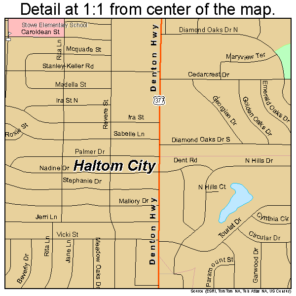 Haltom City, Texas road map detail
