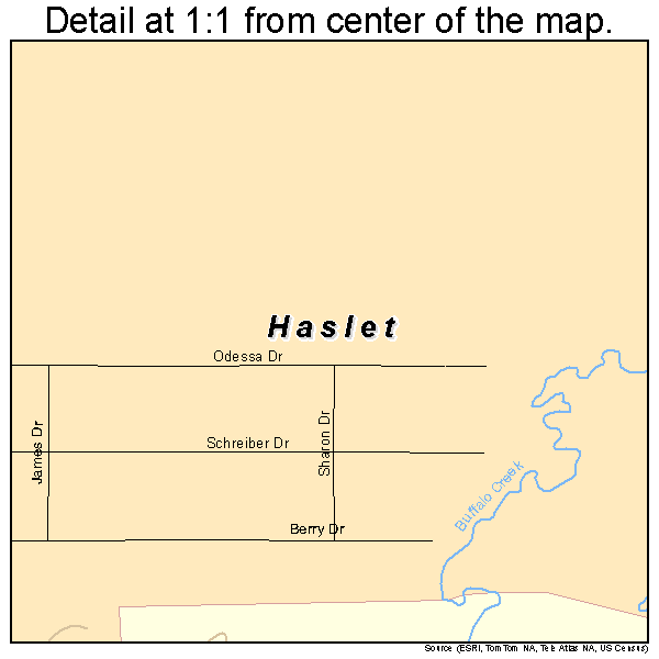 Haslet, Texas road map detail