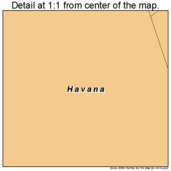 Havana, Texas road map detail