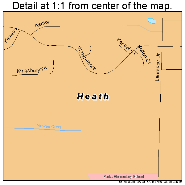 Heath, Texas road map detail